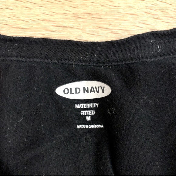 Old Navy Maternity - midi black bodycon tshirt dress - Picture 3 of 3